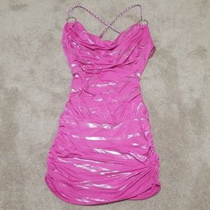 Hot pink club dress
